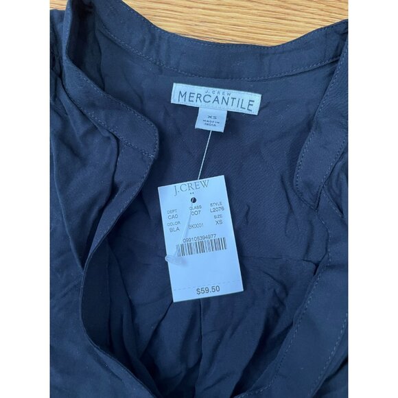 J Crew Mercantile Blouse Women's Size XS Button Front Sleeveless Top NWT $59.50 - Picture 2 of 4